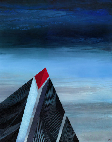 Painting titled "Pyramide" by Théo Golb, Original Artwork, Acrylic