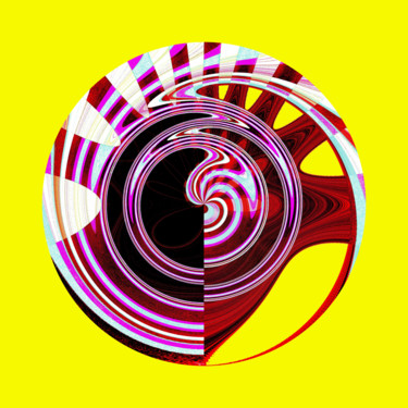 数字艺术 标题为“Cercle rouge” 由Théo Golb, 原创艺术品, 2D数字工作