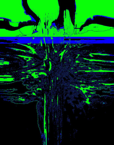 Arts numériques intitulée "ARBRE, estampe en v…" par Théo Golb, Œuvre d'art originale, Peinture numérique