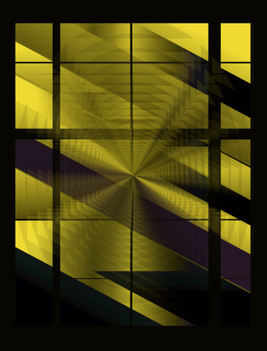 Digitale Kunst mit dem Titel "LUMIÈRE LOINTAINE" von Théo Golb, Original-Kunstwerk, Digitale Malerei