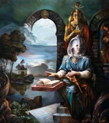 Painting titled "Атланты" by Vladimir Gurlev, Original Artwork