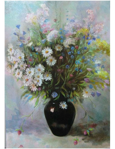 Peinture intitulée "Blumenstrauß.jpg" par Vladimir Kandaschkin, Œuvre d'art originale, Huile