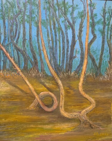 Pittura intitolato "Drunken forest" da Vladimir Kolokolzew, Opera d'arte originale, Acrilico Montato su Telaio per barella i…