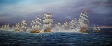 Сражение у Фидониси 1788 г. ru.wikipedia. Картина под названием "Сражение у Фидониси…" - Vladimir Kosov, Подлинное произведение искусства, Масло