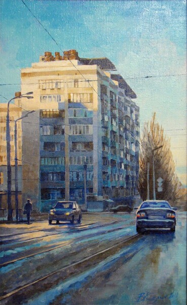 Картина под названием "Premier décembre" - Vladimir Kozlov, Подлинное произведение искусства, Масло