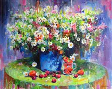 Painting titled "SUMMER BOUQUET" by Vladimir Lutsevich, Original Artwork, Acrylic