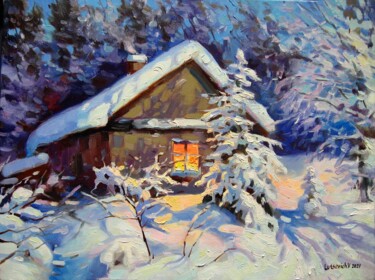 Painting titled "THE EVENING BEFORE…" by Vladimir Lutsevich, Original Artwork, Oil