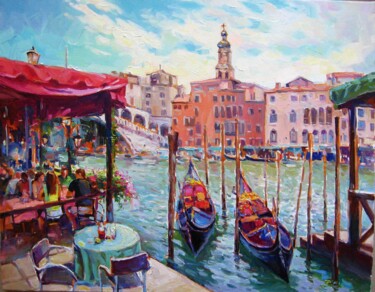 Painting titled "My favorite Venice" by Vladimir Lutsevich, Original Artwork, Oil