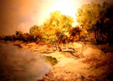 Painting titled "Lake Side" by Vladimir Maximenko, Original Artwork