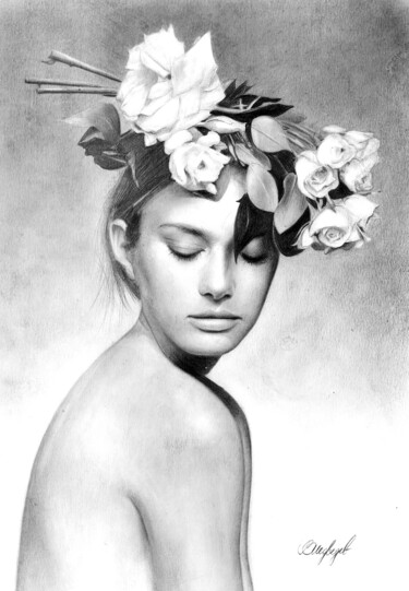 图画 标题为“Blanche Stroeve” 由Владимир Медведев, 原创艺术品, 铅笔