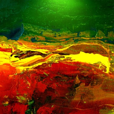 Картина под названием "Кобальт на небе - р…" - Владимир Мраков, Подлинное произведение искусства, Масло