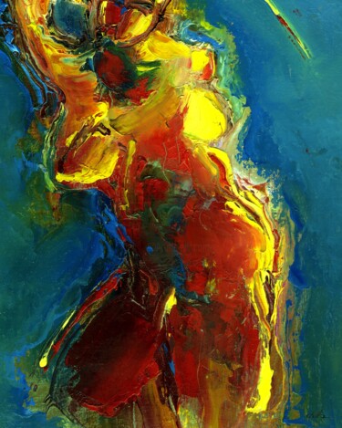 Картина под названием "Партикулярная амазо…" - Владимир Мраков, Подлинное произведение искусства, Масло