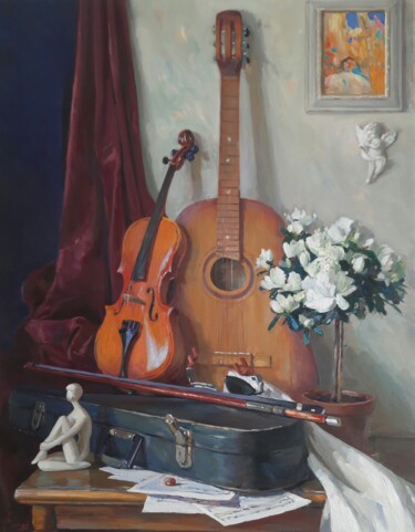 Painting titled "Melody" by Vladimir Natalushko, Original Artwork, Oil