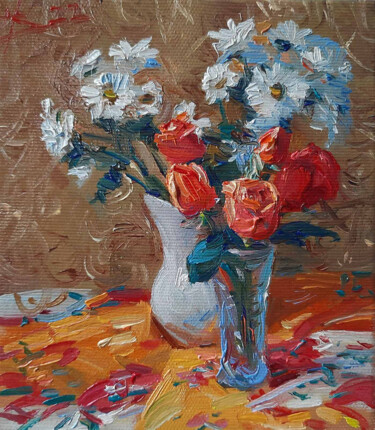 Painting titled "flower festival" by Vladimir Natalushko, Original Artwork, Oil