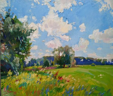 Painting titled "Bright day" by Vladimir Natalushko, Original Artwork, Oil