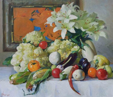 Painting titled "In abundance" by Vladimir Natalushko, Original Artwork, Oil