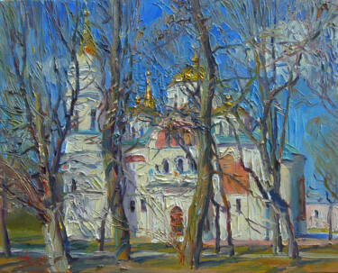 Malerei mit dem Titel "Spring sun" von Vladimir Natalushko, Original-Kunstwerk, Öl