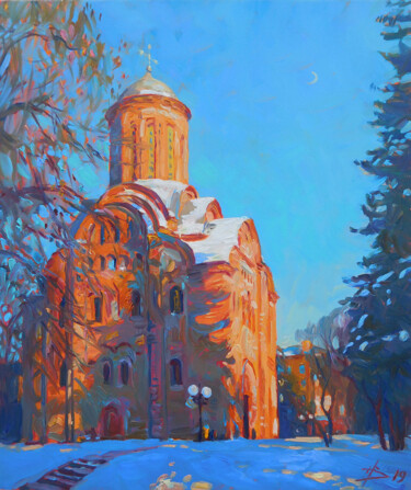 Peinture intitulée "For the new month" par Vladimir Natalushko, Œuvre d'art originale, Huile