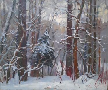 Painting titled "Тree" by Vladimir Natalushko, Original Artwork, Oil