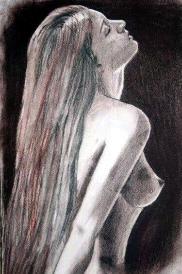 Tekening getiteld "Эвелина" door Vladimir Oshmarin, Origineel Kunstwerk, Pastel