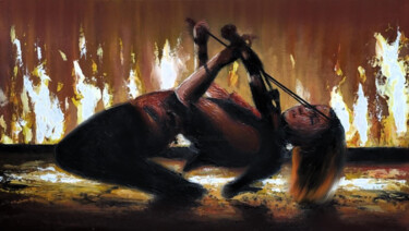 Картина под названием "Линдси" - Владимир Ошмарин, Подлинное произведение искусства, Масло