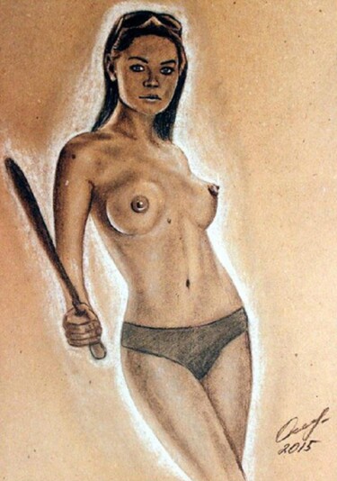 Рисунок под названием "Распутье" - Владимир Ошмарин, Подлинное произведение искусства, Карандаш