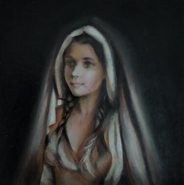 Картина под названием "Стася" - Владимир Ошмарин, Подлинное произведение искусства, Масло