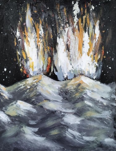 Картина под названием "Взрывы" - Владимир Ошмарин, Подлинное произведение искусства, Масло