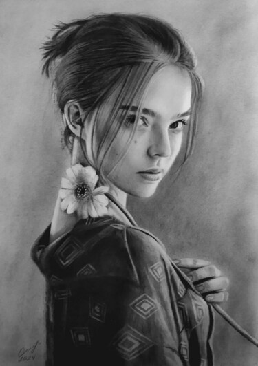 Drawing titled "Ким" by Vladimir Oshmarin, Original Artwork, Pencil