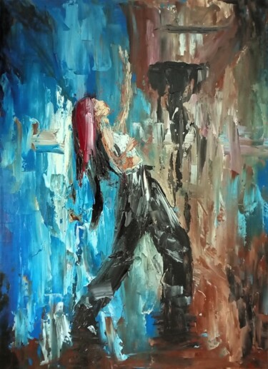 Картина под названием "Притяжение" - Владимир Ошмарин, Подлинное произведение искусства, Масло