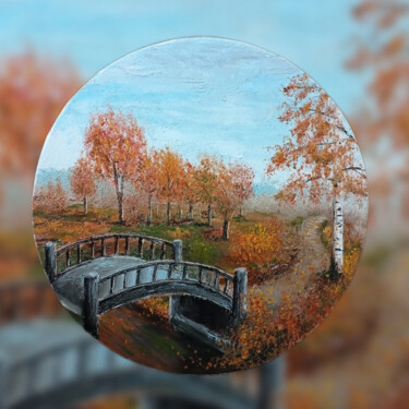 Картина под названием "Золотая осень" - Владимир Ошмарин, Подлинное произведение искусства, Масло