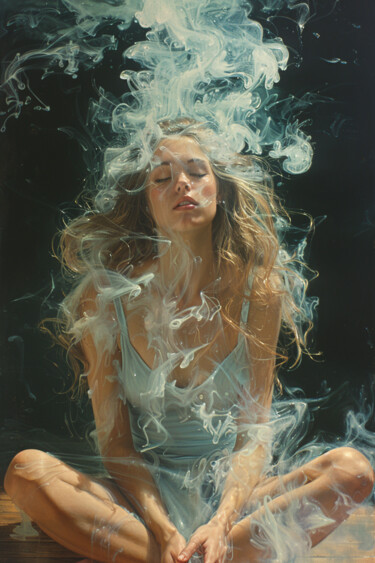 Цифровое искусство под названием "В дыму" - Владимир Ошмарин, Подлинное произведение искусства, Изображение, сгенерированное…