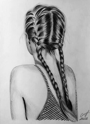 Dessin intitulée "Марфа" par Владимир Ошмарин, Œuvre d'art originale, Crayon