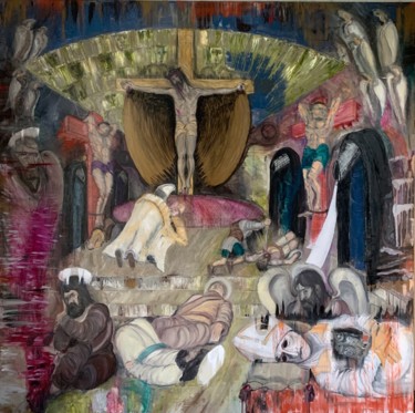 绘画 标题为“The dream of a Pope” 由Vladimir Paun-Vrapciu, 原创艺术品, 油
