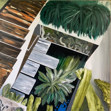 Malerei mit dem Titel "Greenhouse 2" von Vladimir Paun-Vrapciu, Original-Kunstwerk, Öl