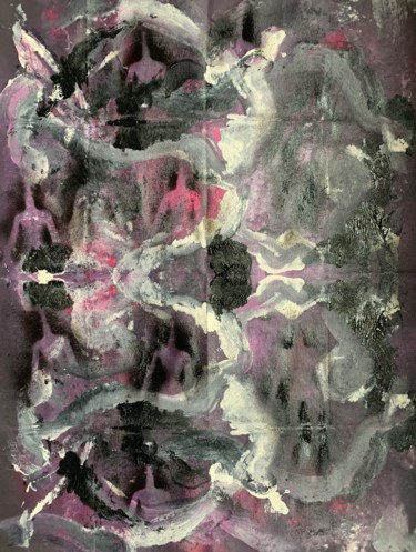 Painting titled "Pink Planet 8" by Vladimir Paun-Vrapciu, Original Artwork, Acrylic