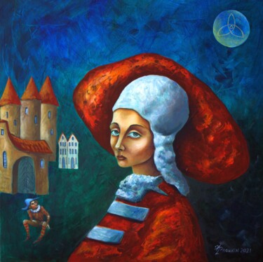 Painting titled "Night dreams" by Vladimir Pronkin, Original Artwork, Oil