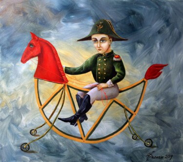 Painting titled "GAME IN NAPOLEON" by Vladimir Pronkin, Original Artwork, Oil