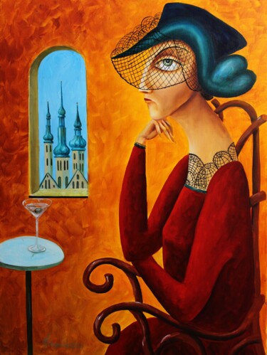 Картина под названием "LADY MARTINI" - Vladimir Pronkin, Подлинное произведение искусства, Масло