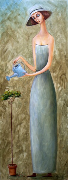 Schilderij getiteld "ЗАБОТА" door Vladimir Pronkin, Origineel Kunstwerk, Olie