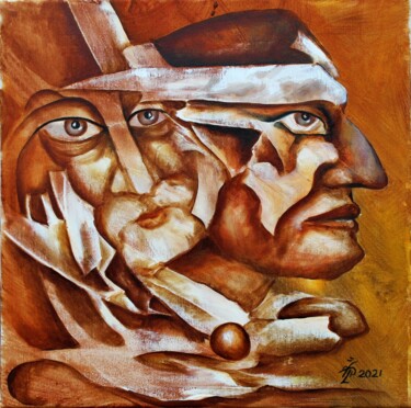 Картина под названием "J-1" - Vladimir Pronkin, Подлинное произведение искусства, Масло