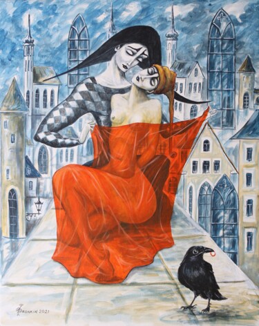 Pittura intitolato "GOTHIC PATRON 12" da Vladimir Pronkin, Opera d'arte originale, Olio