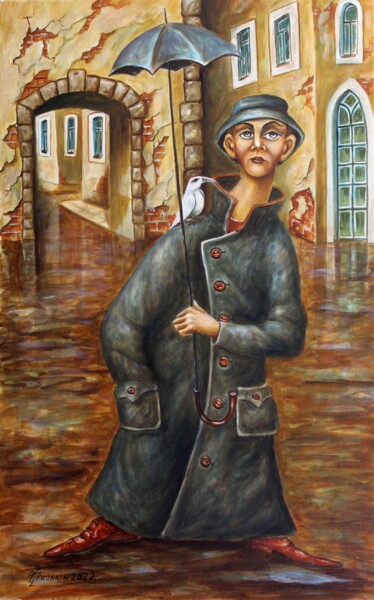 Pittura intitolato "STREET PERFORMANCE B" da Vladimir Pronkin, Opera d'arte originale, Olio