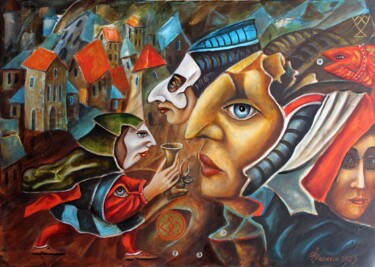 Malarstwo zatytułowany „ЦАРЬ ЖИВОЙ ВОДЫ” autorstwa Vladimir Pronkin, Oryginalna praca, Olej