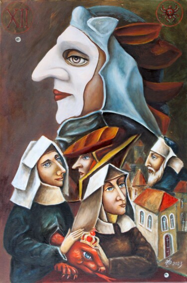 Malerei mit dem Titel "ПОКЛОНЕНИЕ" von Vladimir Pronkin, Original-Kunstwerk, Öl