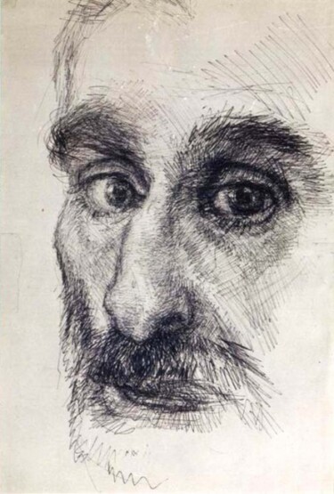 Drawing titled "Self Portrait" by Vladimir Shahinyan, Original Artwork