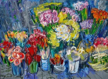 Painting titled "Flowers_on_Isahakya…" by Vladimir Shahinyan, Original Artwork