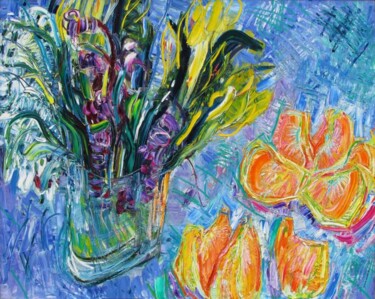Painting titled "First Flowers & Tan…" by Vladimir Shahinyan, Original Artwork