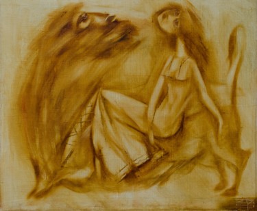 Картина под названием "Nefertiti" - Vladimir Simakov, Подлинное произведение искусства, Масло