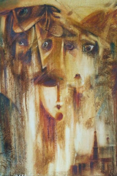 Картина под названием "Family portrait" - Vladimir Simakov, Подлинное произведение искусства, Масло